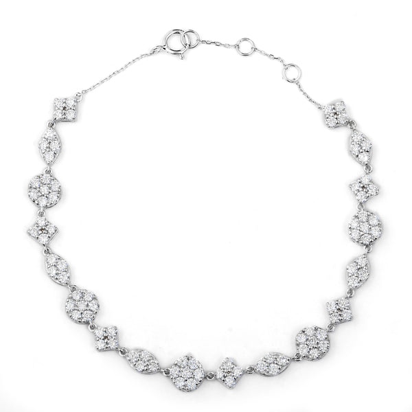 2.33 Carats Lab Grown Diamond 14K Gold Bracelet