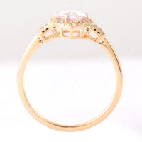 1.52 Ct Pear Mixed Cut Natural Pink Sapphire 14K Gold Ring