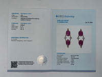 2.12 Ct Oval Natural Ruby 14K Gold Earrings