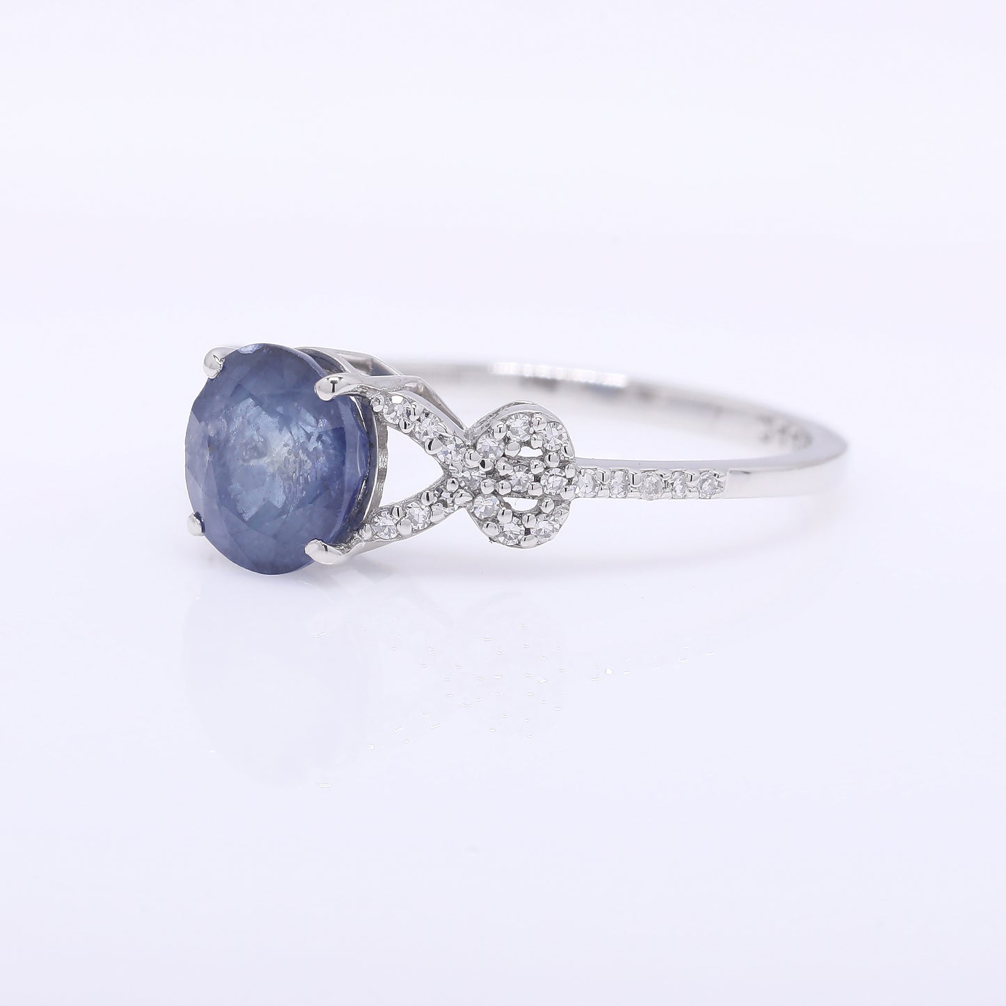 2.02 Ct Oval Mixed Cut Natural Sapphire 950 Platinum Ring