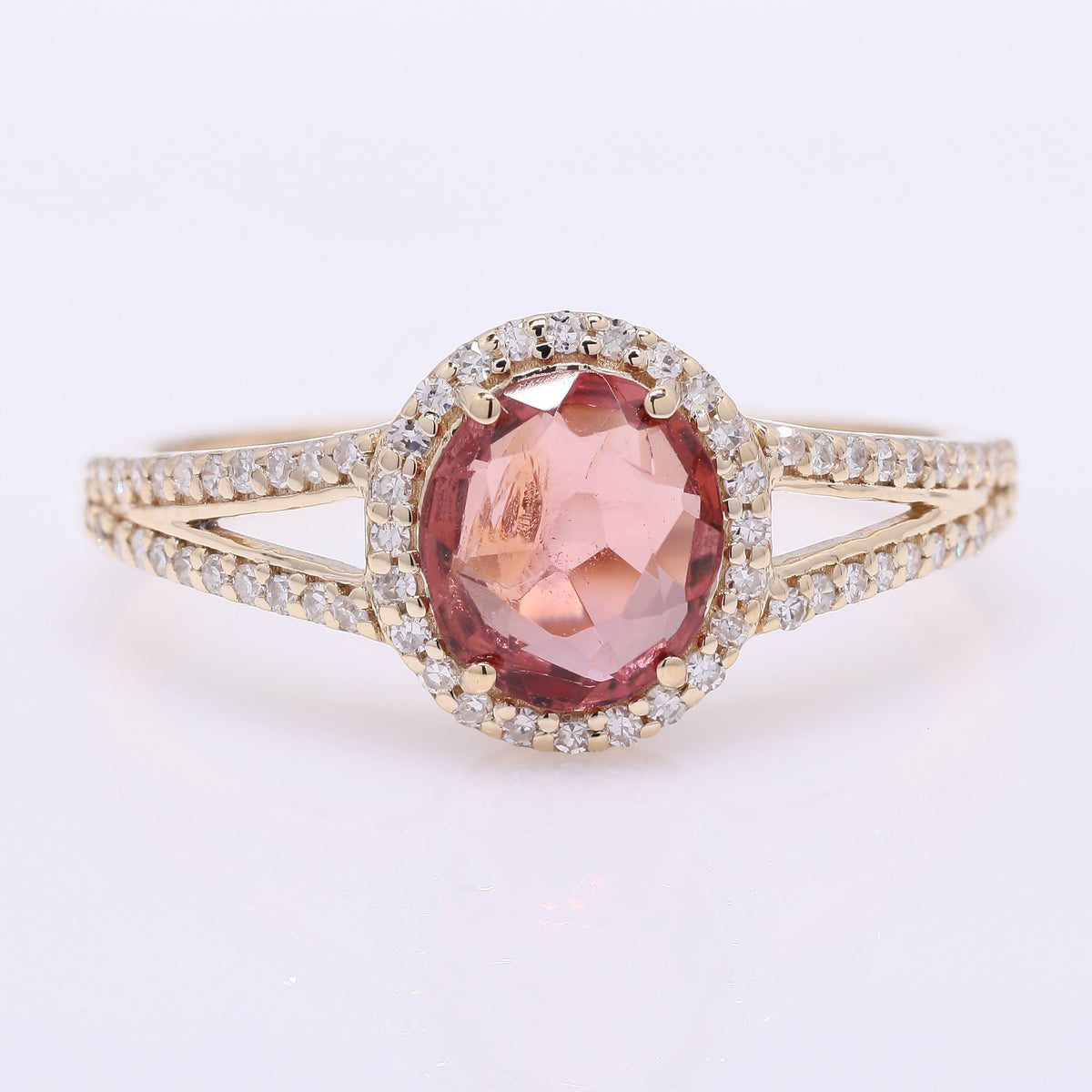 1.36 Ct Oval Mixed Cut Natural Spinel 14K Gold Ring