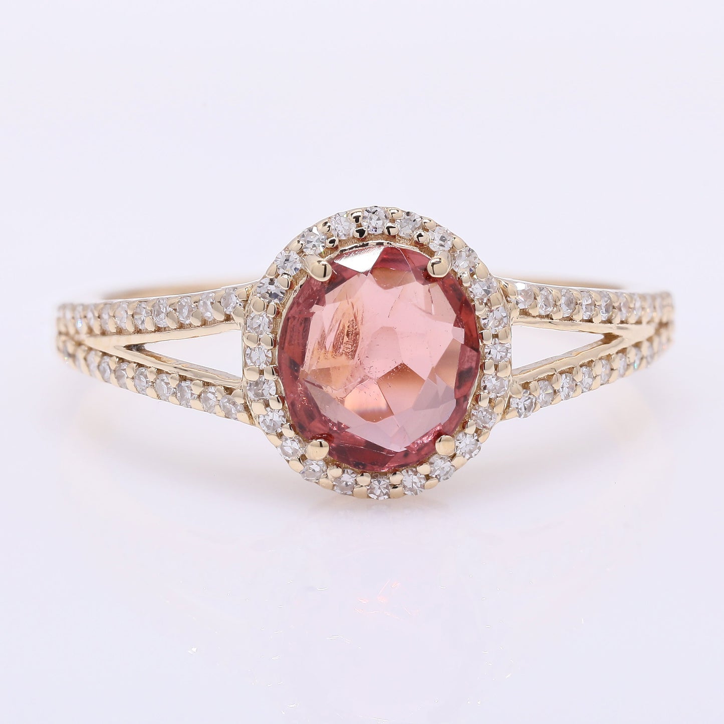 1.36 Ct Oval Mixed Cut Natural Spinel 14K Gold Ring