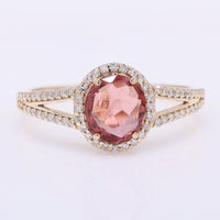 1.36 Ct Oval Mixed Cut Natural Spinel 14K Gold Ring