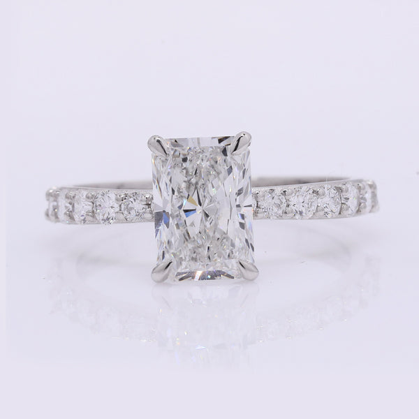2.40 Carats Lab Grown Diamond 950 Platinum Ring