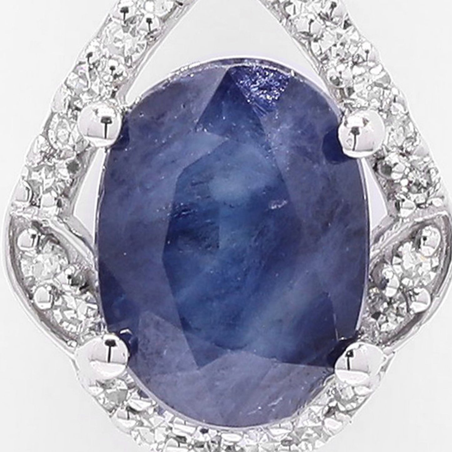 1.51 Ct Oval Mixed Cut Natural Sapphire 950 Platinum Pendant