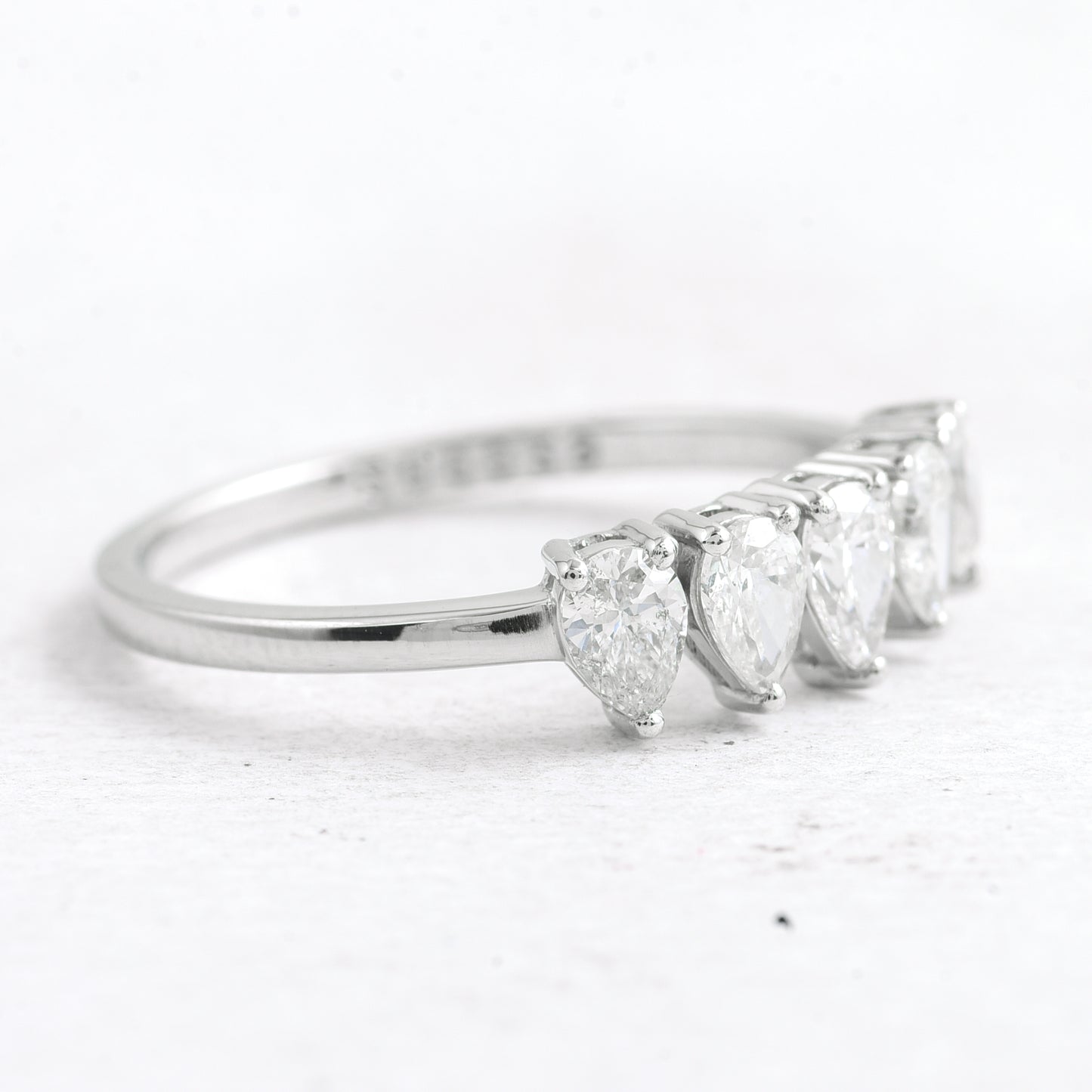 0.86 Ct Pear Diamond 950 Platinum Ring