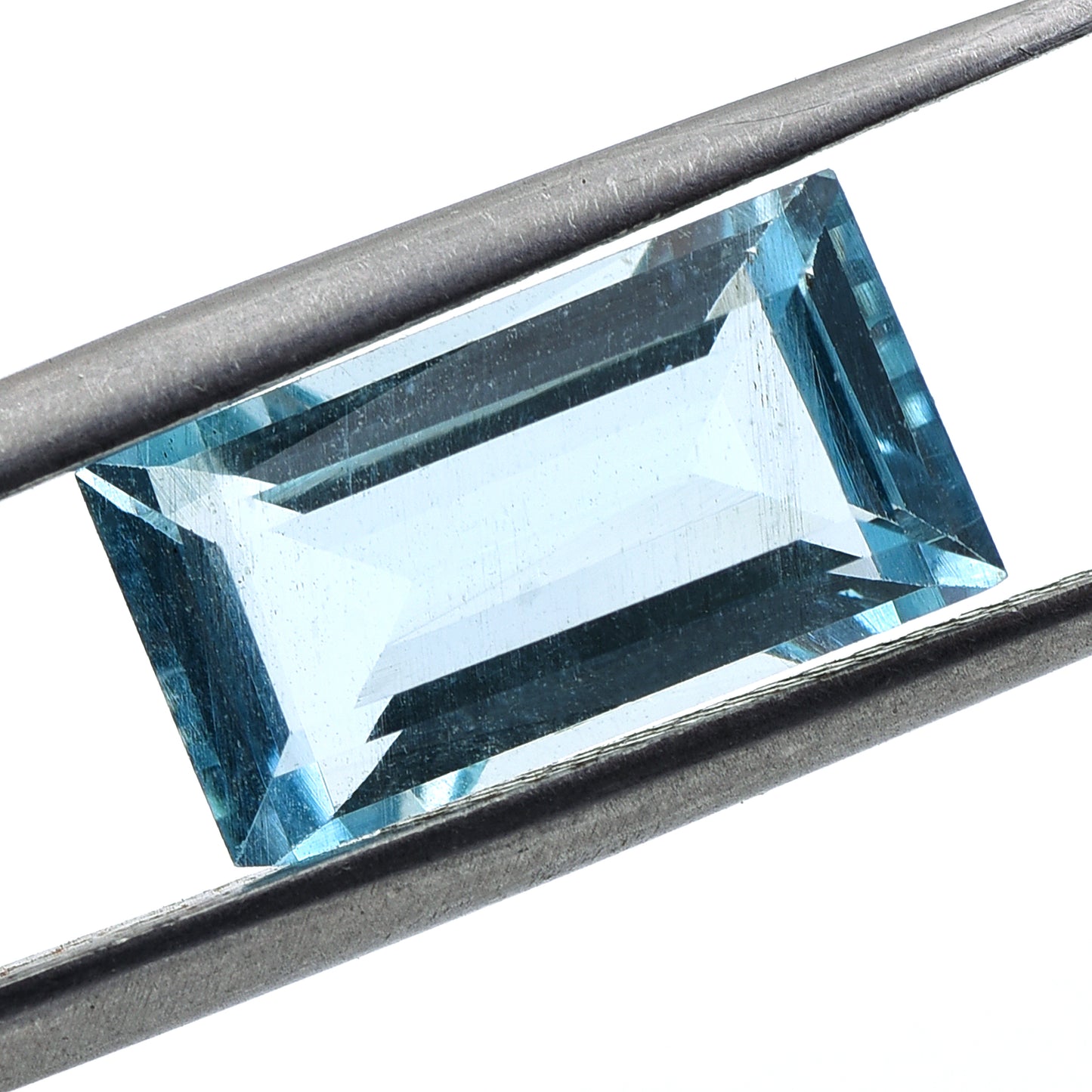 3.43 Natural Beryl Aquamarine Rectangular Step Cut Gemstone