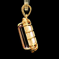 6.36 Ct Octagon Kunzite 14K Gold Pendant