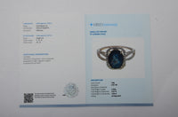 3.11 Ct Oval Mixed Cut Natural Sapphire 14K Gold Ring