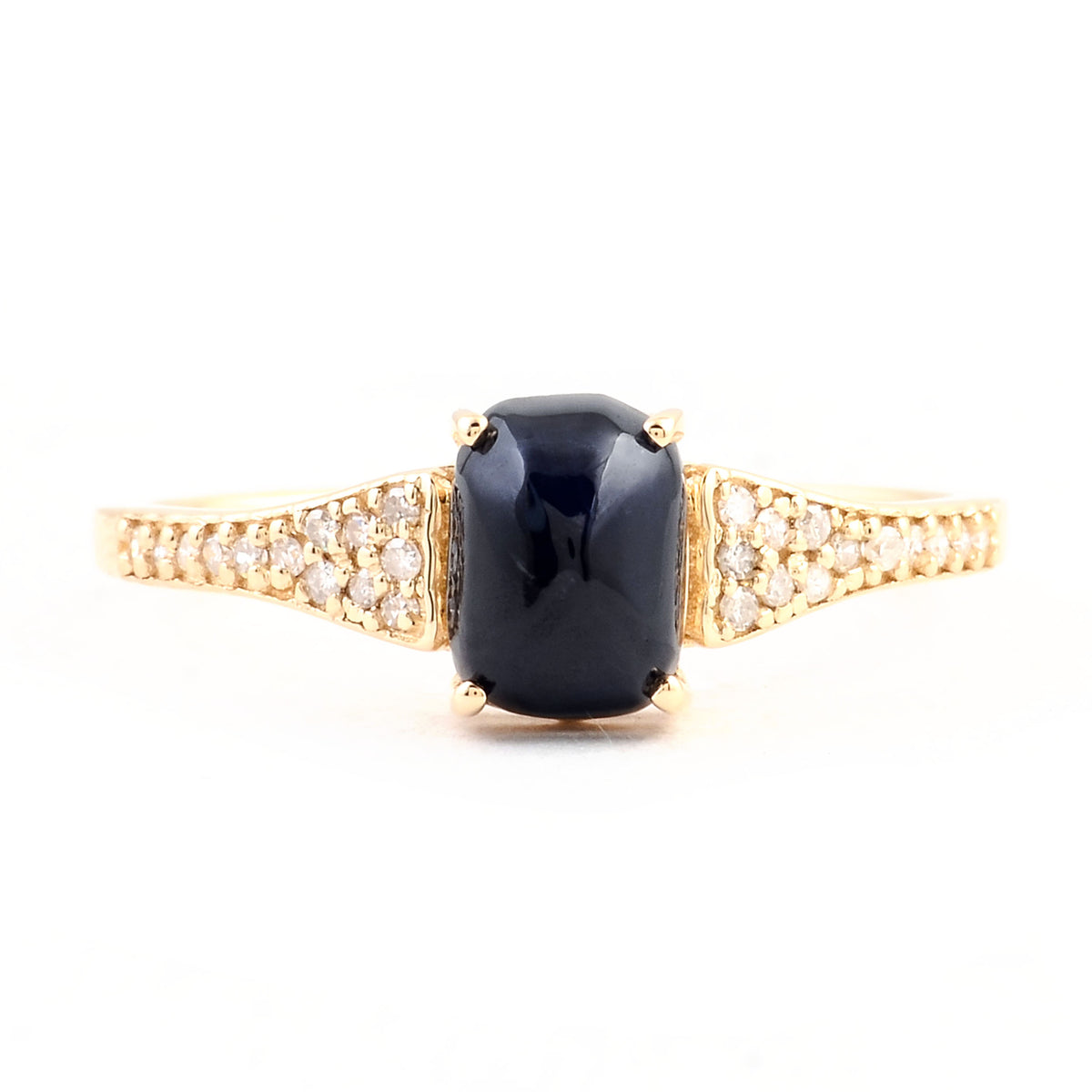 1.41 Carats Natural Corundum Sapphire 14K Gold Ring