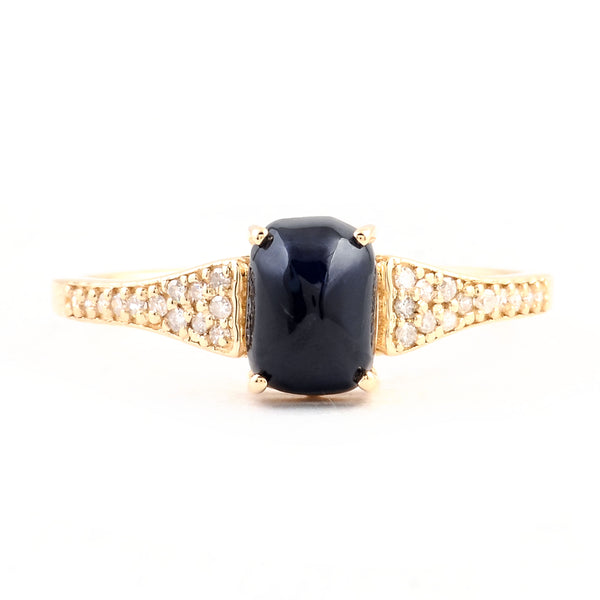 1.41 Carats Natural Corundum Sapphire 14K Gold Ring