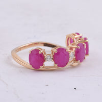 2.91 Ct Oval Natural Ruby 14K Gold Ring