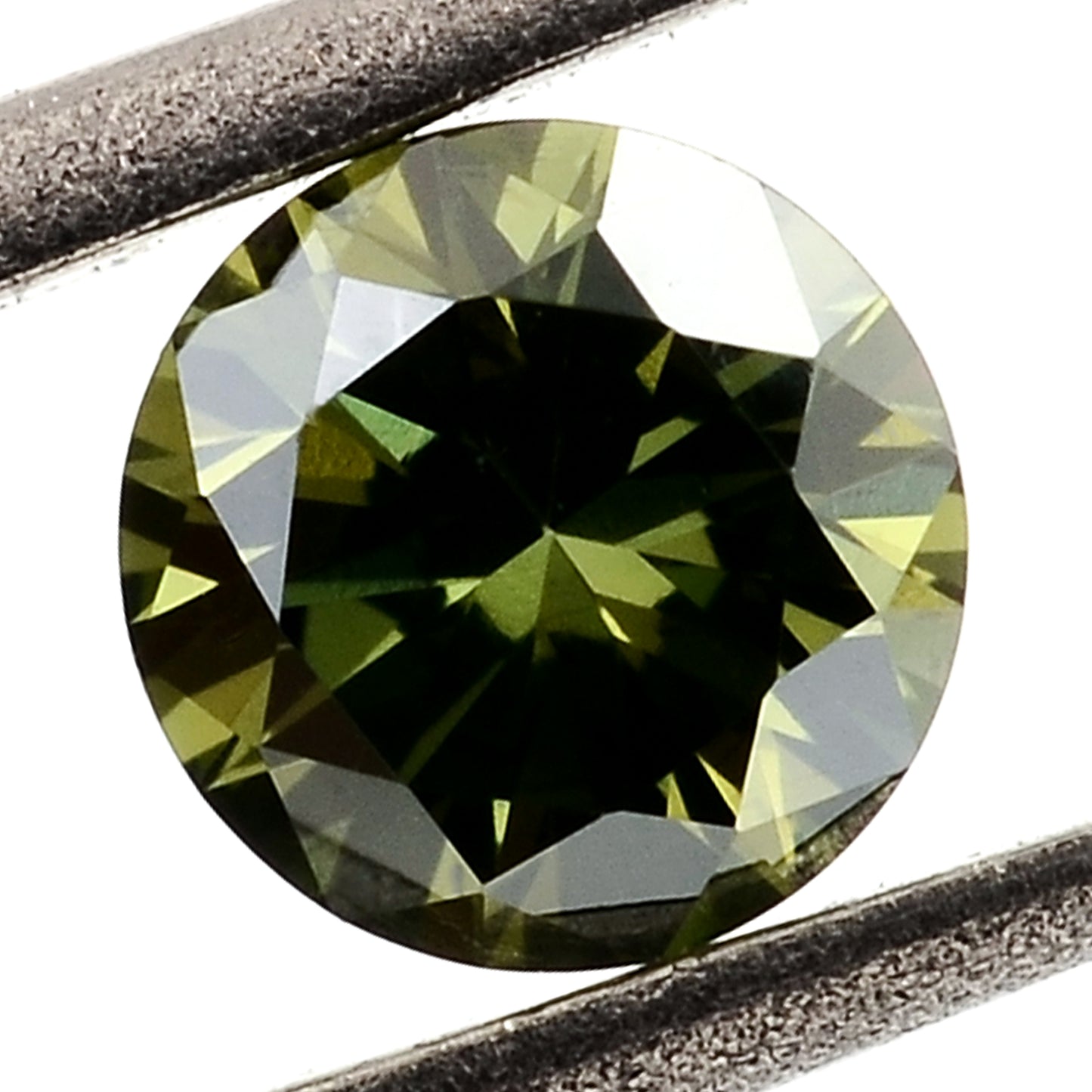 0.74 Green Diamond Round Loose Gemstone