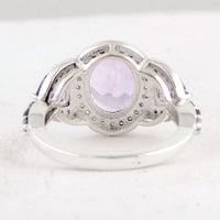 4.42 Ct Oval Amethyst 925 Sterling Silver Ring
