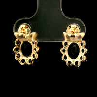 3.16 Ct Oval Tourmaline 14K Gold Earrings
