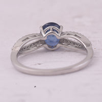 1.62 Ct Oval Mixed Cut Natural Sapphire 950 Platinum Ring