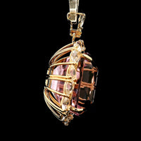 26.36 Ct Cushion Kunzite 14K Gold Pendant