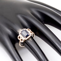 2.51 Ct Octagon Natural Sapphire 14K Gold Ring