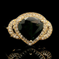 2.14 Ct Pear Mixed Cut Natural Sapphire 14K Gold Ring