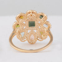 2.17 Ct Square Tourmaline 14K Gold Ring