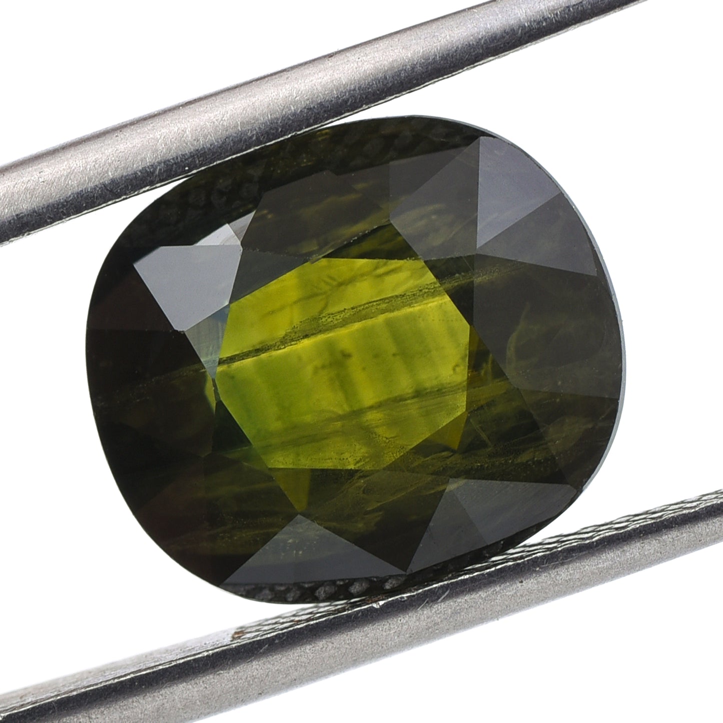 9.43 Natural Corundum Green Sapphire Rectangular Cushion Mixed Cut Gemstone