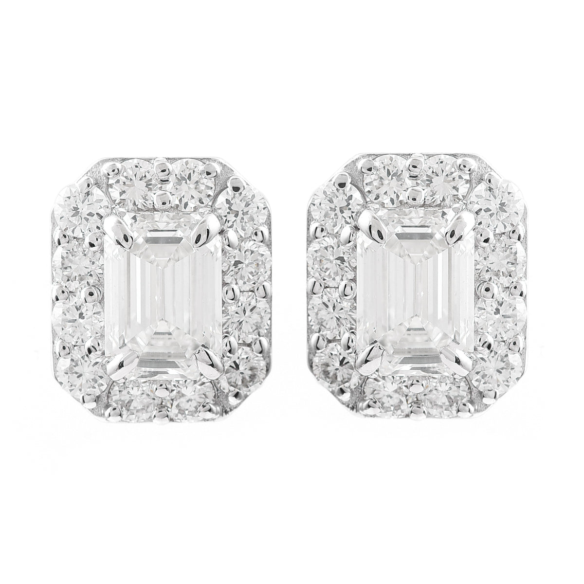 2.84 Carats Lab Grown Diamond 14K Gold Earrings