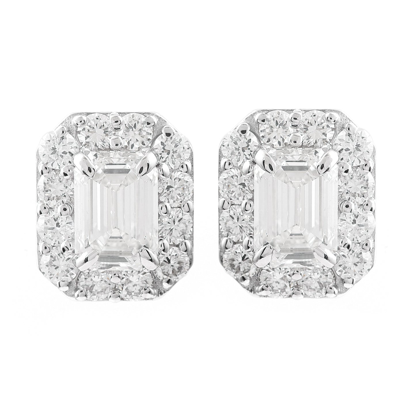 2.84 Carats Lab Grown Diamond 14K Gold Earrings
