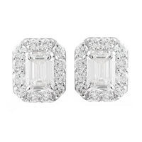 2.84 Carats Lab Grown Diamond 14K Gold Earrings