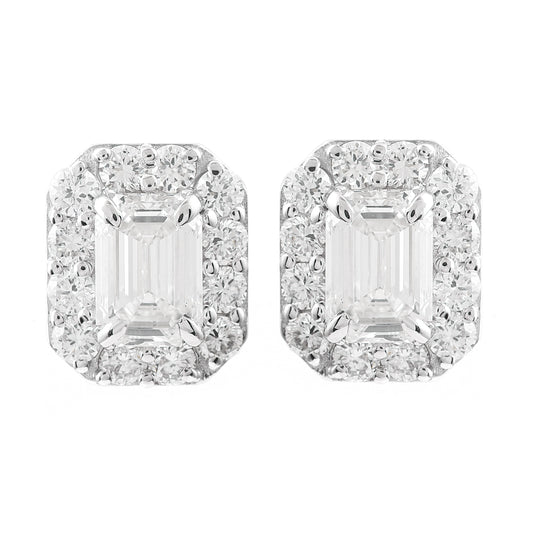 2.84 Carats Lab Grown Diamond 14K Gold Earrings