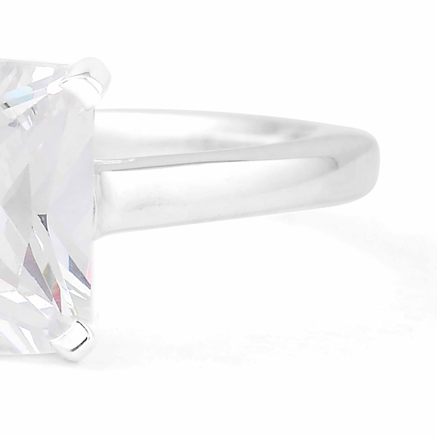 2.62 Ct Octagon Cubic Zirconia 925 Sterling Silver Ring