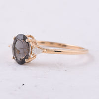 1.19 Ct Oval Natural Tourmaline 14K Gold Ring