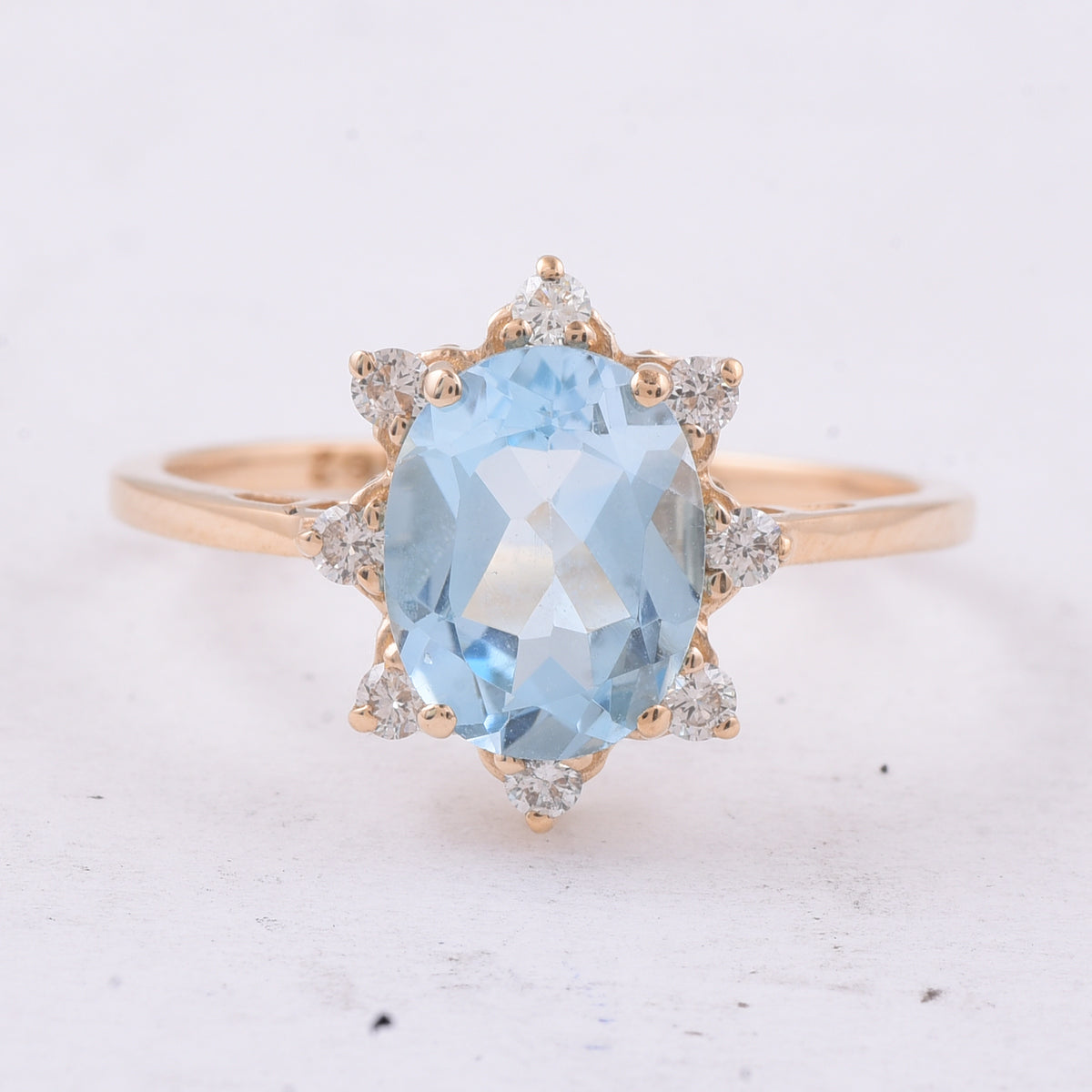 2.36 Ct Oval Natural Topaz 14K Gold Ring