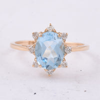 2.36 Ct Oval Natural Topaz 14K Gold Ring