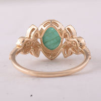 1.90 Ct Oval Emerald 9K Gold Ring