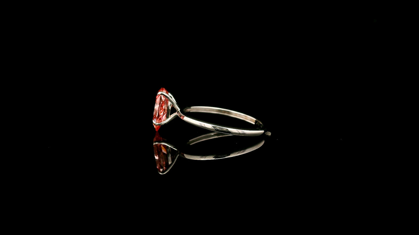 1.50 Carats Pink Lab Grown Diamond 14K Gold Ring