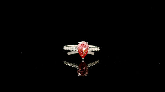 1.24 Carats Pink Lab Grown Diamond 14K Gold Ring