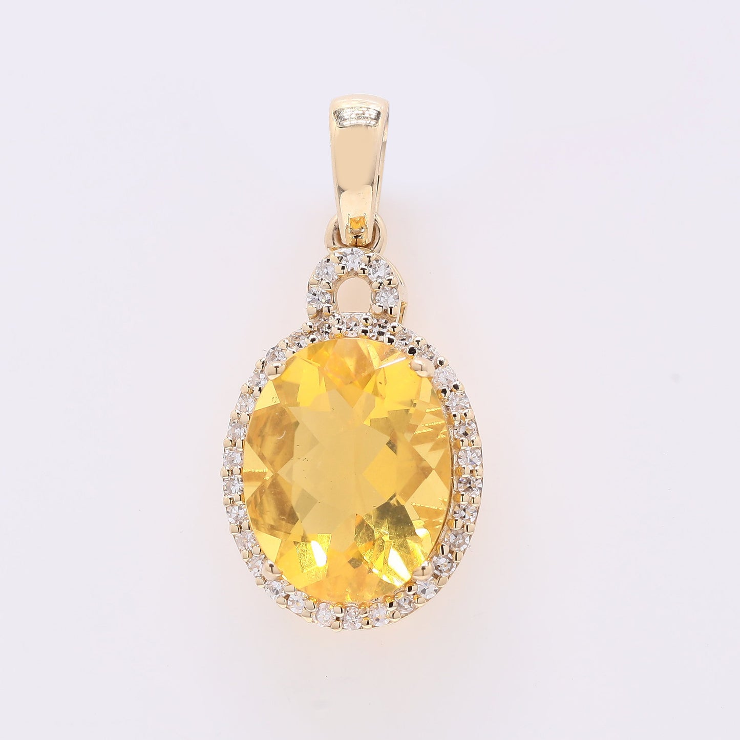 1.74 Ct Oval Mixed Cut Natural Fire Opal 14K Gold Pendant