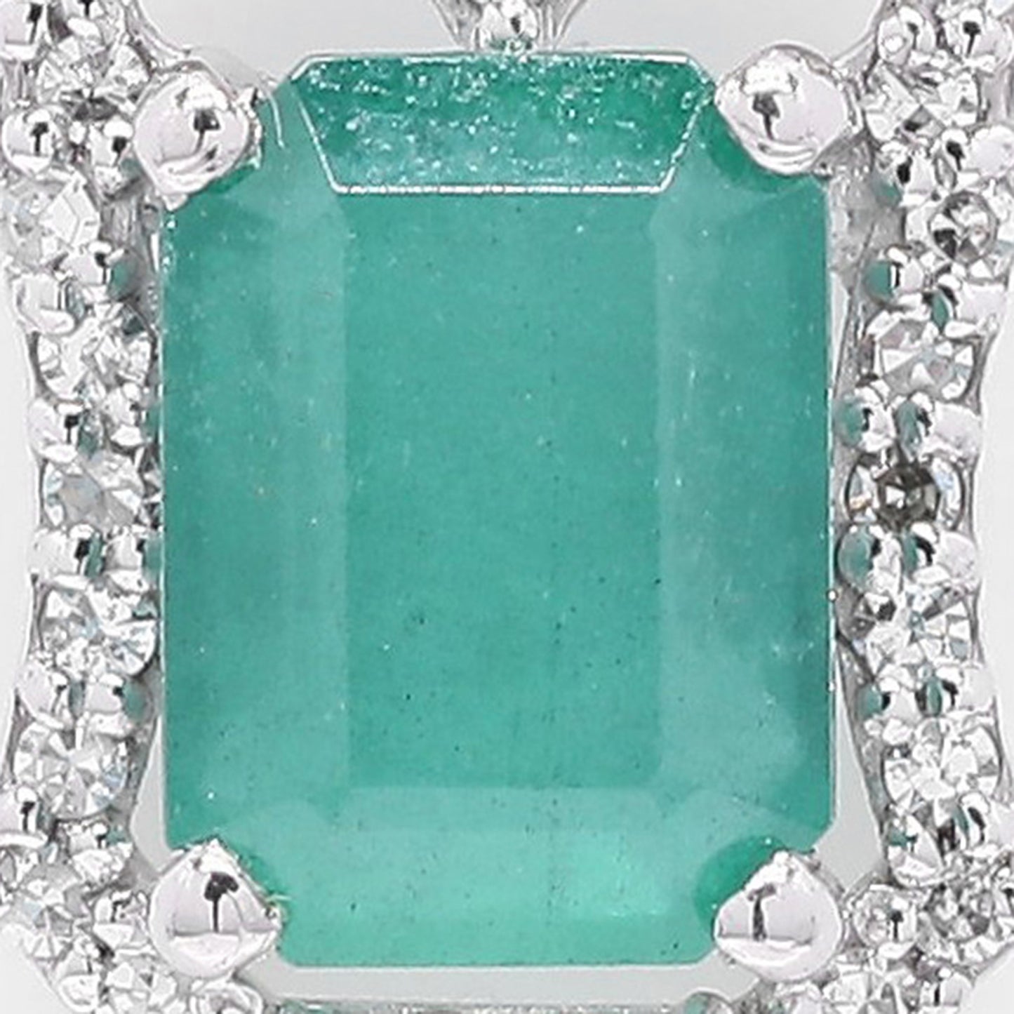1.21 Ct Octagon Step Cut Natural Emerald 950 Platinum Pendant