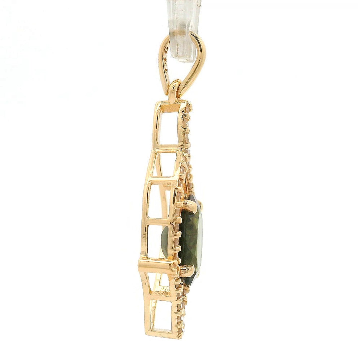 1.37 Ct Oval Tourmaline 14K Gold Pendant