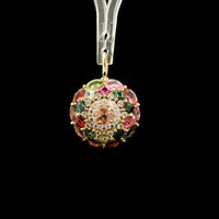 1.67 Ct Round Tourmaline 14K Gold Pendant