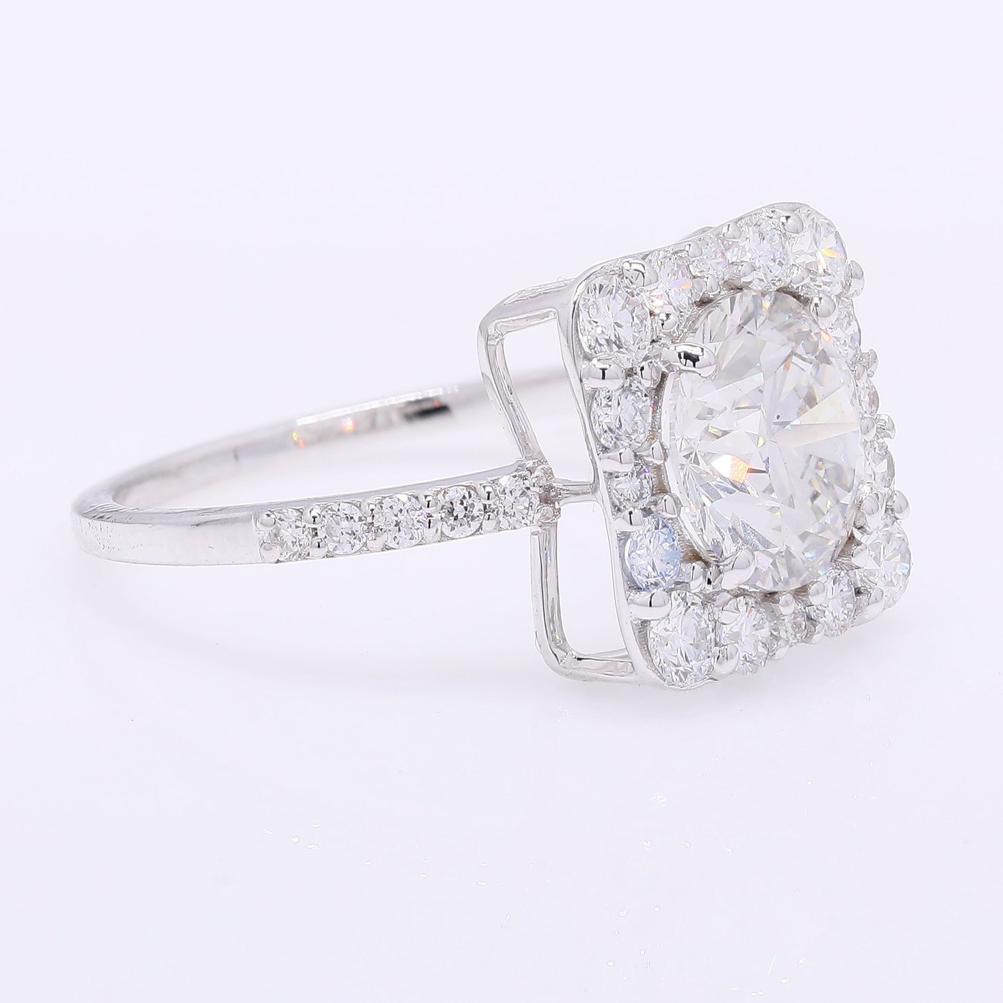 2.72 Carats Lab Grown Diamond 14K Gold Ring