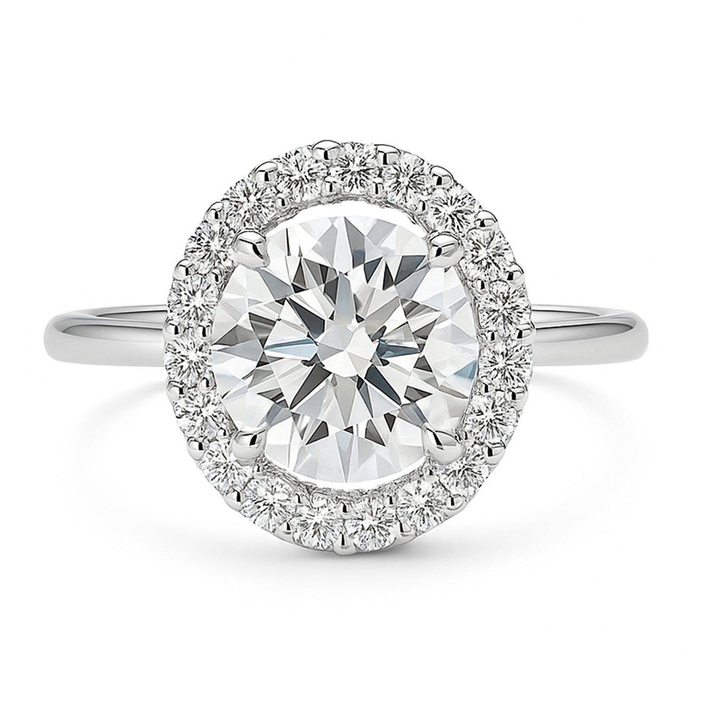 2.59 Carats Lab Grown Diamond 14K Gold Ring