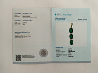 2.12 Ct Oval Mixed Cut Natural Emerald 14K Gold Pendant