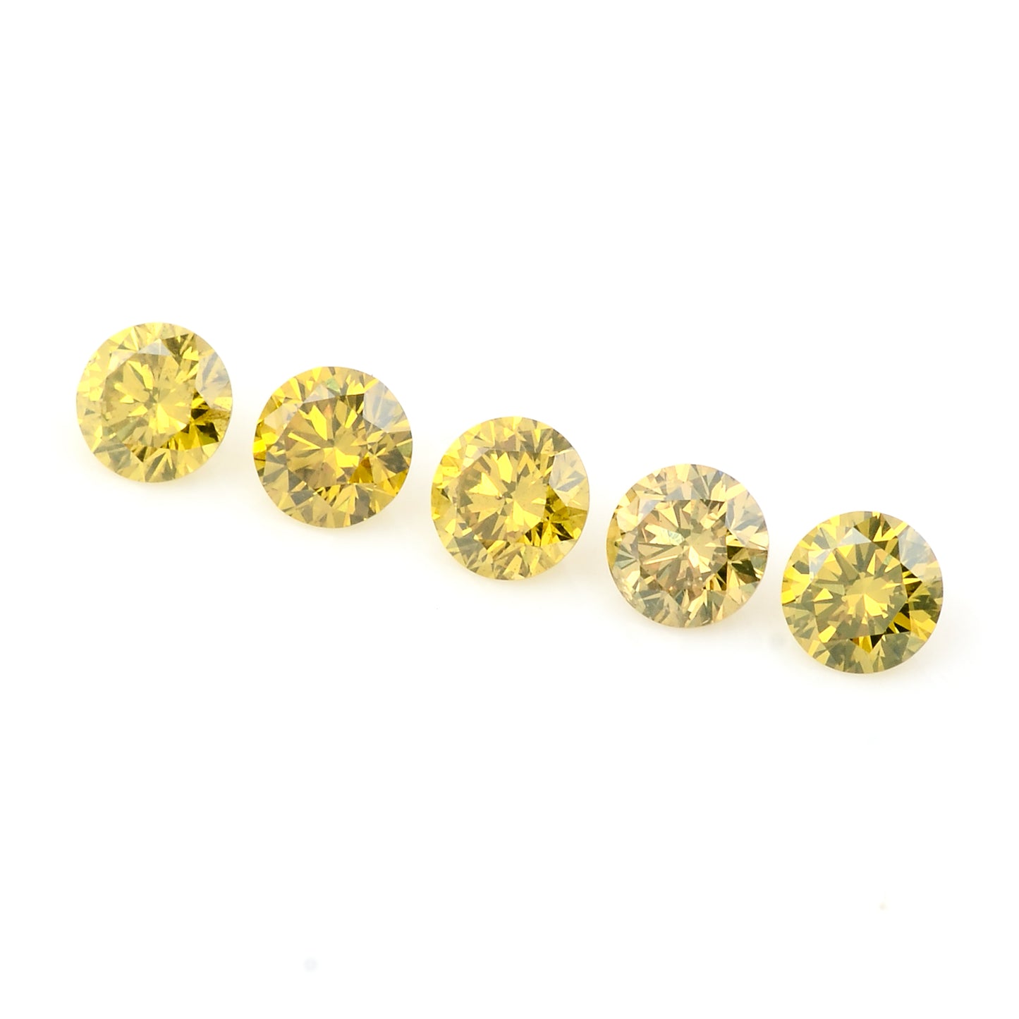 0.74 Yellow Diamond Round Loose Gemstone