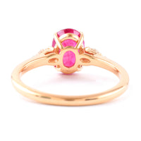 2.33 Ct Oval Ruby 18K Gold Ring