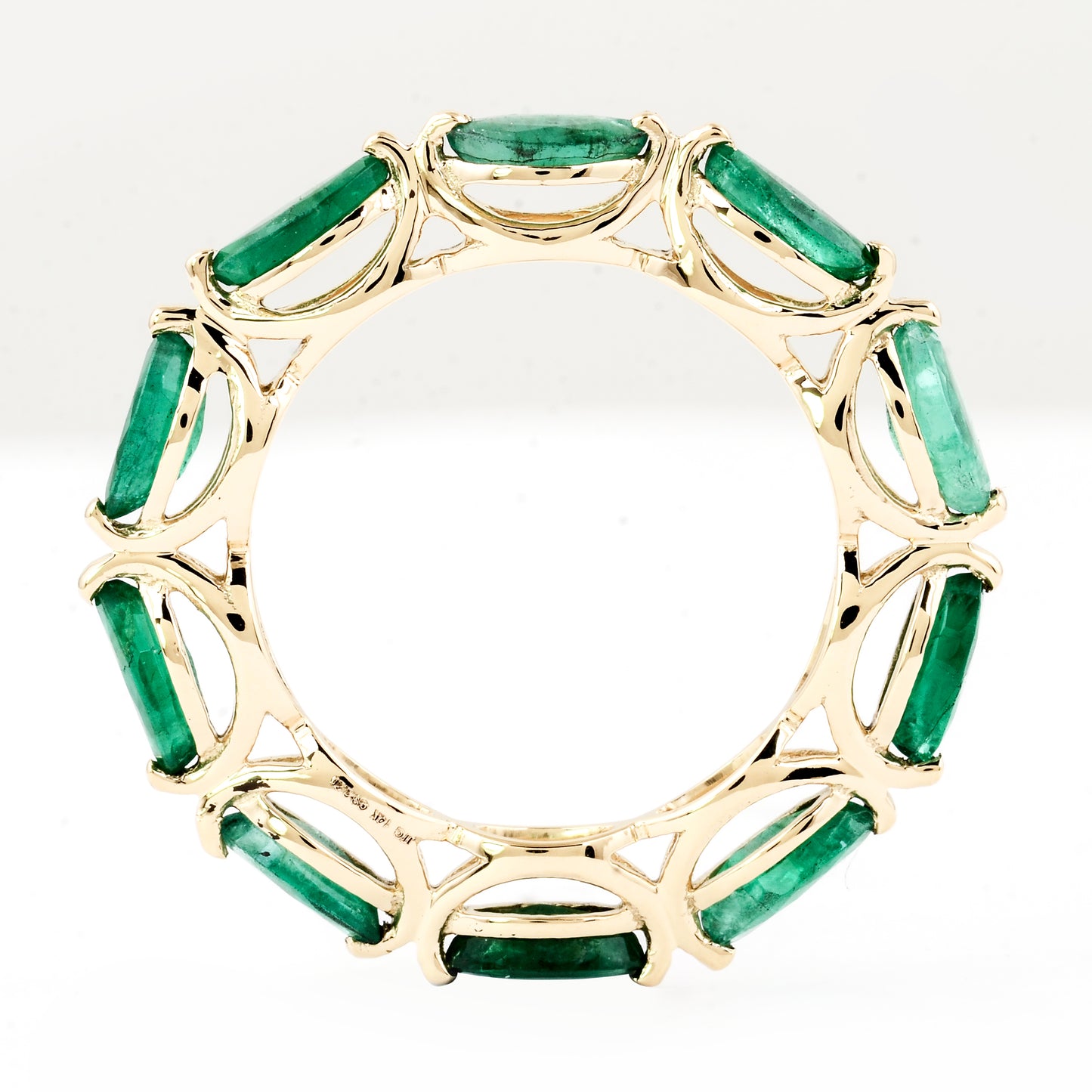 2.26 Ct Marquise Mixed Cut Natural Beryl Emerald 14K Gold Ring