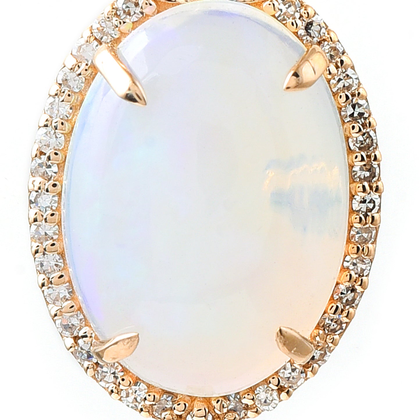 2.19 Ct Oval Opal 14K Gold Pendant