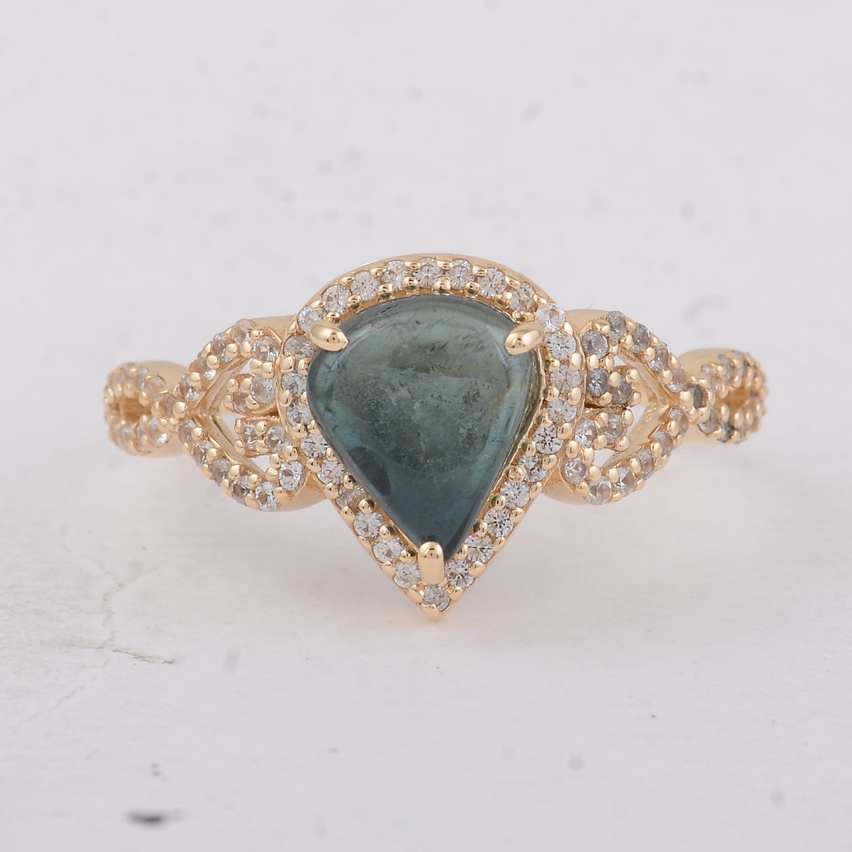 1.84 Ct Pear Tourmaline 9K Gold Ring
