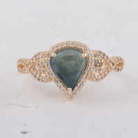 1.84 Ct Pear Tourmaline 9K Gold Ring