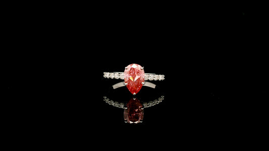 1.84 Carats Pink Lab Grown Diamond 14K Gold Ring